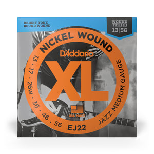 D'Addario EJ22 13-56 Jazz Medium, XL Nickel