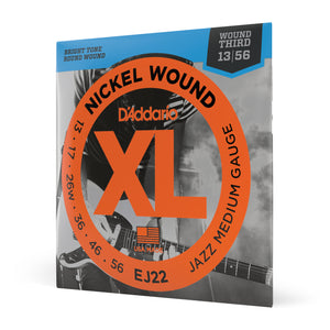 D'Addario EJ22 13-56 Jazz Medium, XL Nickel