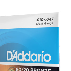 D'Addario EJ36, 12-String, 80/20 Bronze, Light 10-47