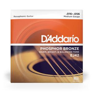 D'Addario EJ42 16-56 Resophonic, Phosphor Bronze