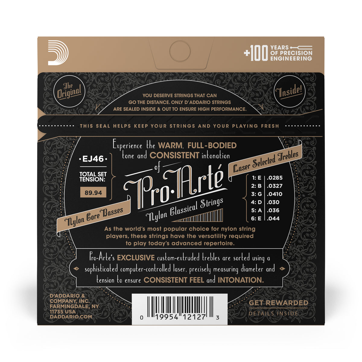 D&#39;Addario EJ46 Hard Tension, Pro-Arte Nylon, Classical