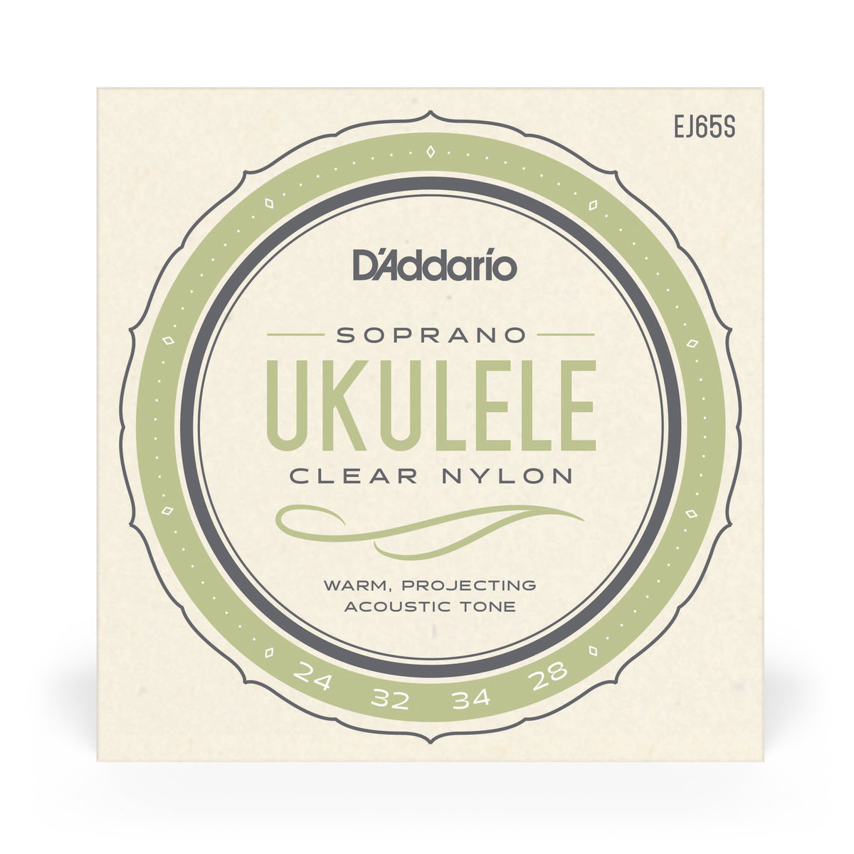 D'Addario EJ65S Soprano, Pro-Arte Custom Extruded Nylon, Ukulele