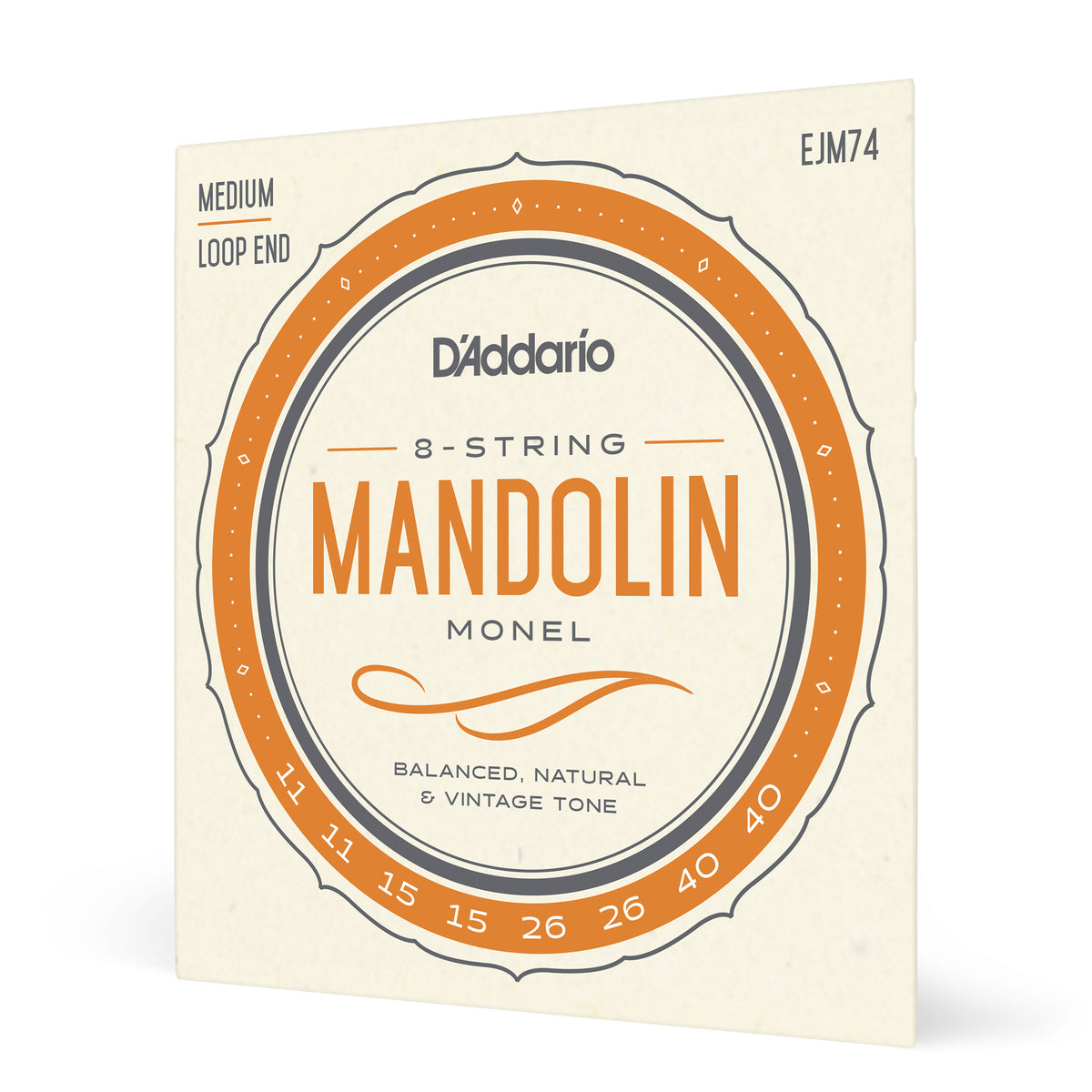 D&#39;Addario EJM74 11-40 Medium, Monel, Mandolin