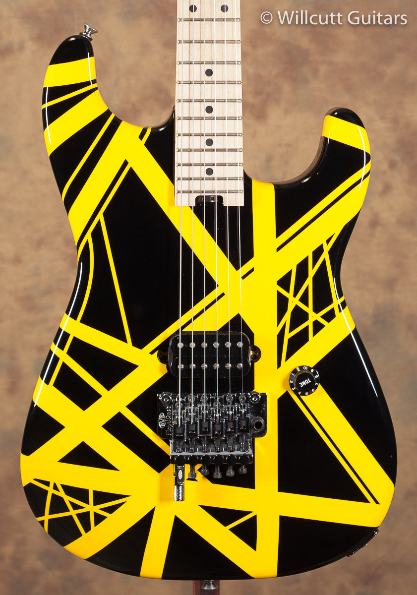 EVH Striped Series Black w/ Yellow Stripes USED (071)