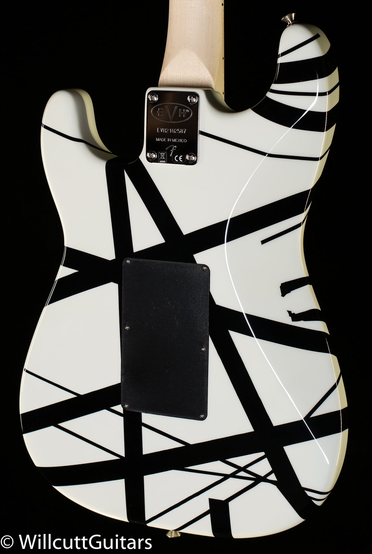 EVH Striped Series White with Black Stripes