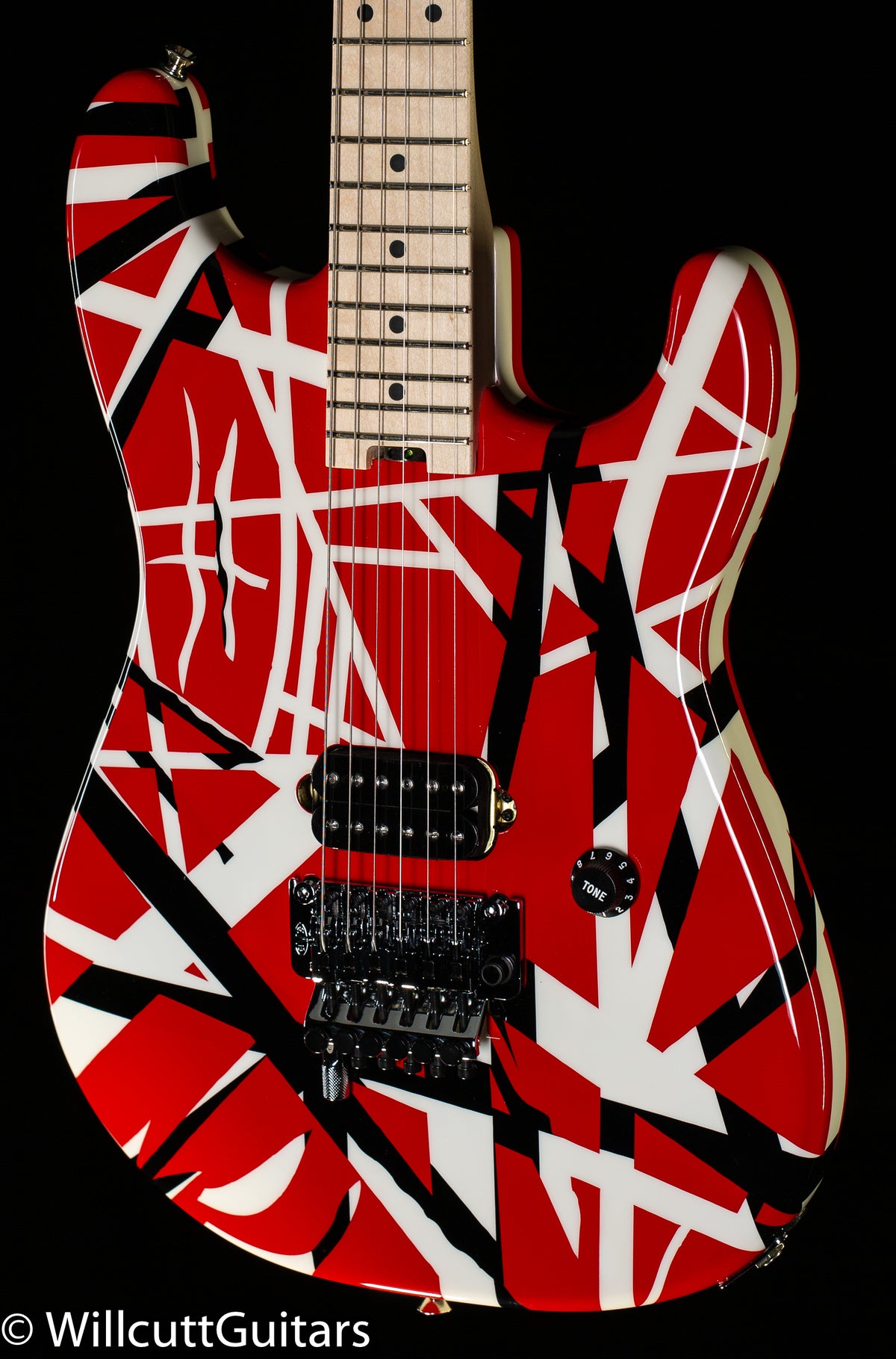 EVH Striped Series Red with Black Stripes (128)