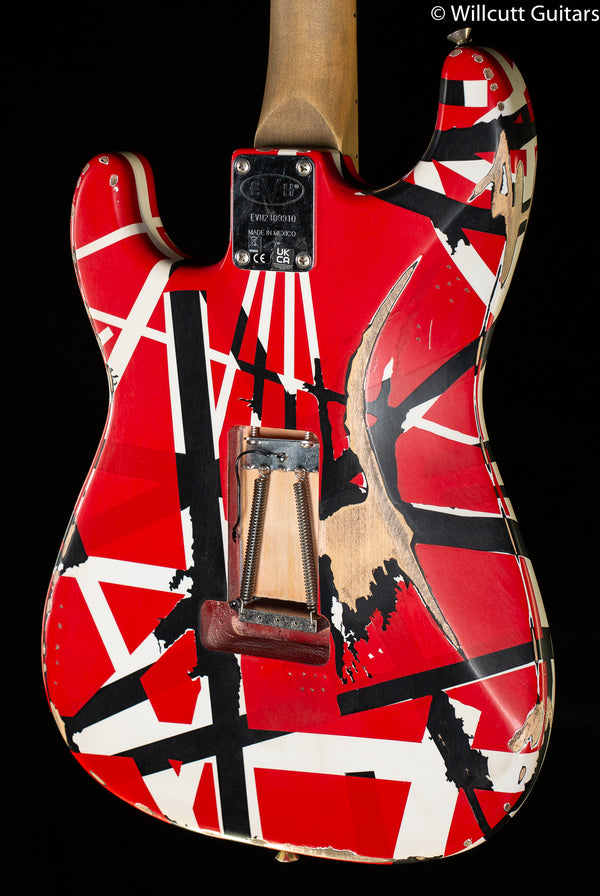 ギター EVH Striped Series Frankie EVH Striped Series Frankie Electric Guitar, Red Black and