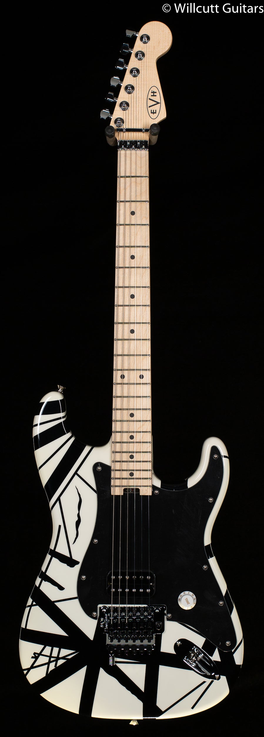 EVH Striped Series White with Black Stripes (621) - Willcutt Guitars