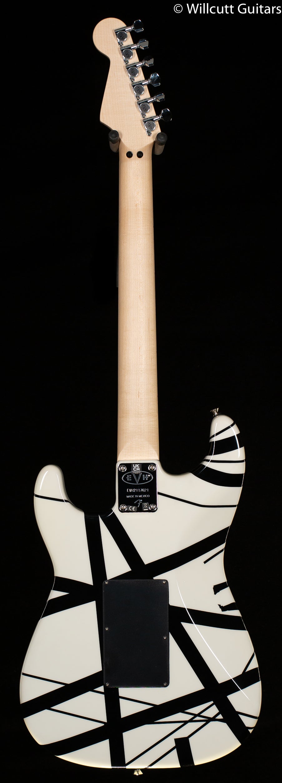 EVH Striped Series White with Black Stripes (621) - Willcutt Guitars