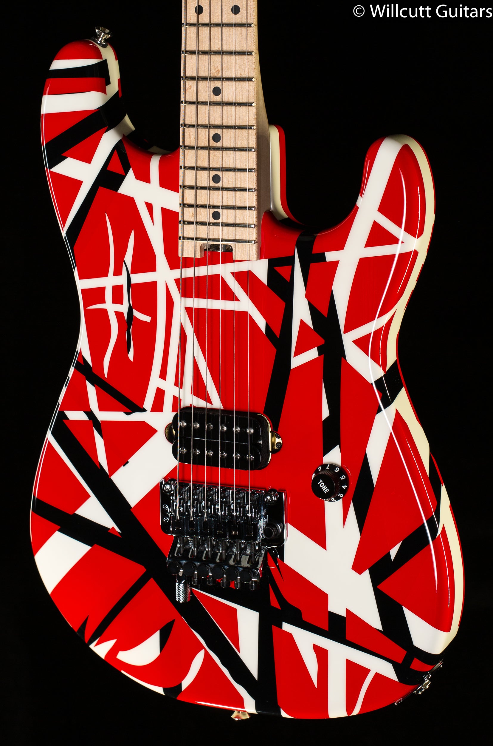 EVH Striped Series Red with Black Stripes (151) - Willcutt Guitars