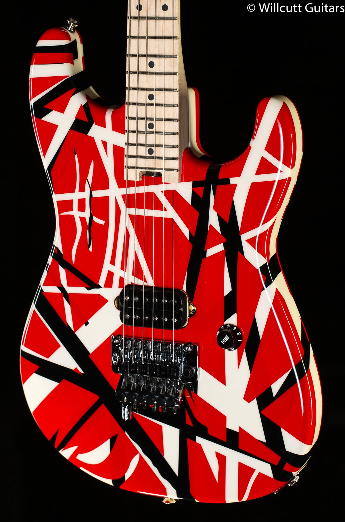 EVH Striped Series Red with Black Stripes (156)