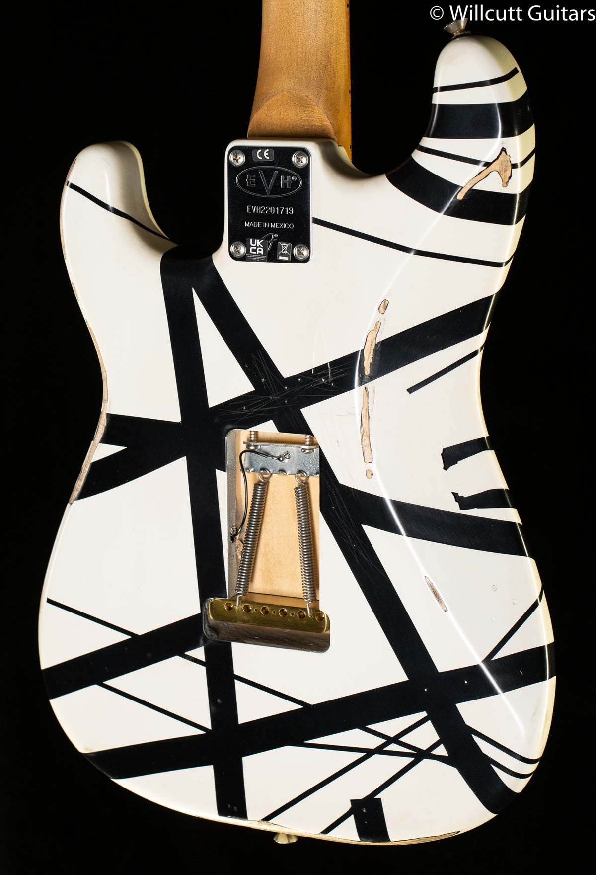 EVH Striped Series '78 Eruption White with Black Stripes Relic (719)