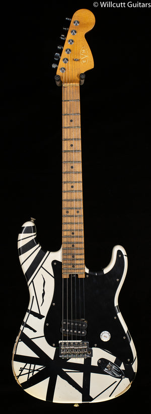 EVH Striped Series '78 Eruption White with Black Stripes Relic (759)