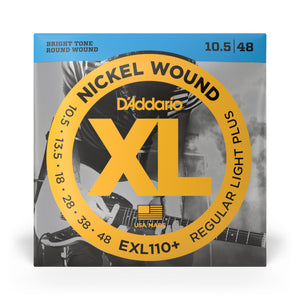 D'Addario EXL110+, XL Nickel, Regular Light Plus 10.5-48