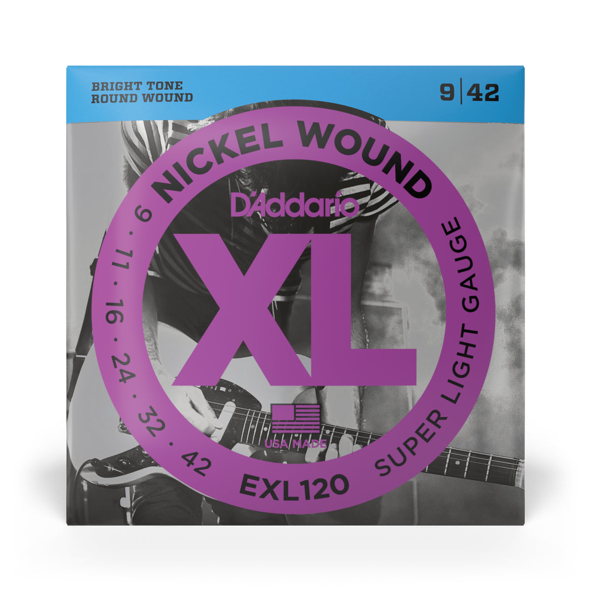 D'Addario EXL120 09-42 Super Light, XL Nickel