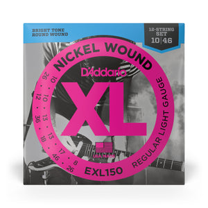 D'Addario EXL150 10-46 Regular Light 12-String, XL Nickel