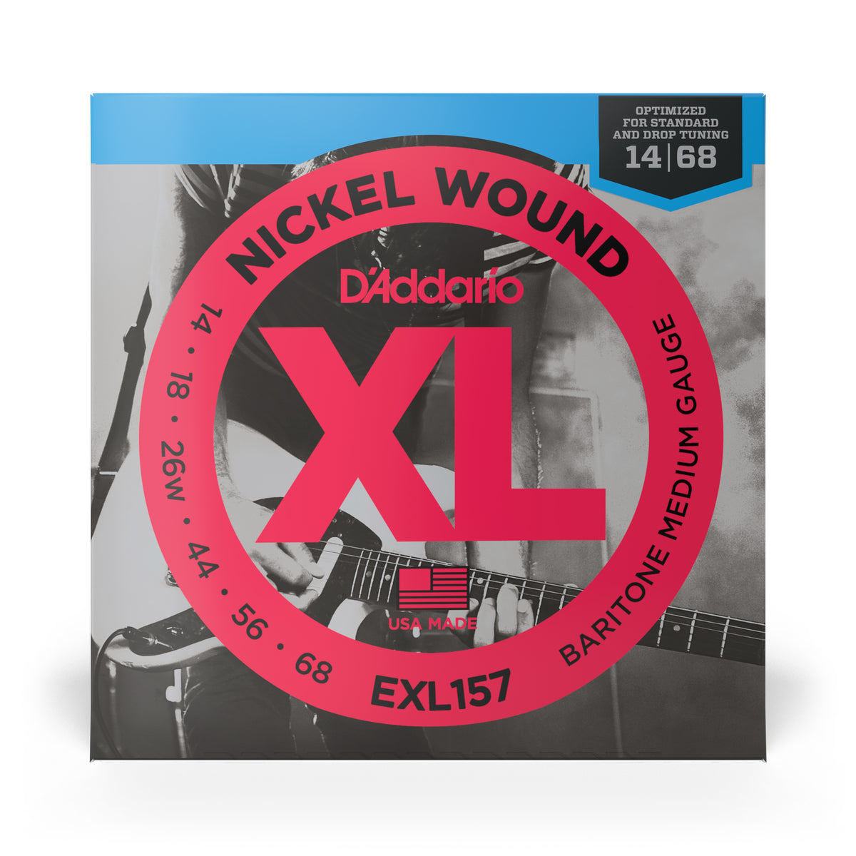 D&#39;Addario EXL157 14-68 Baritone Medium, XL Nickel