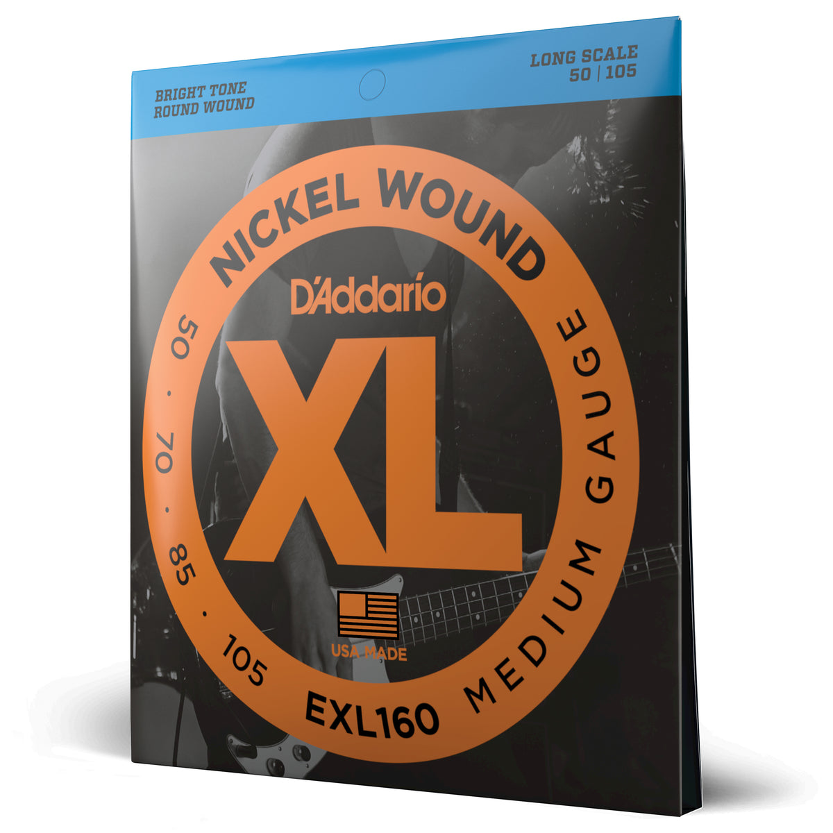 D'Addario EXL160 50-105 Medium, Long Scale, XL Nickel