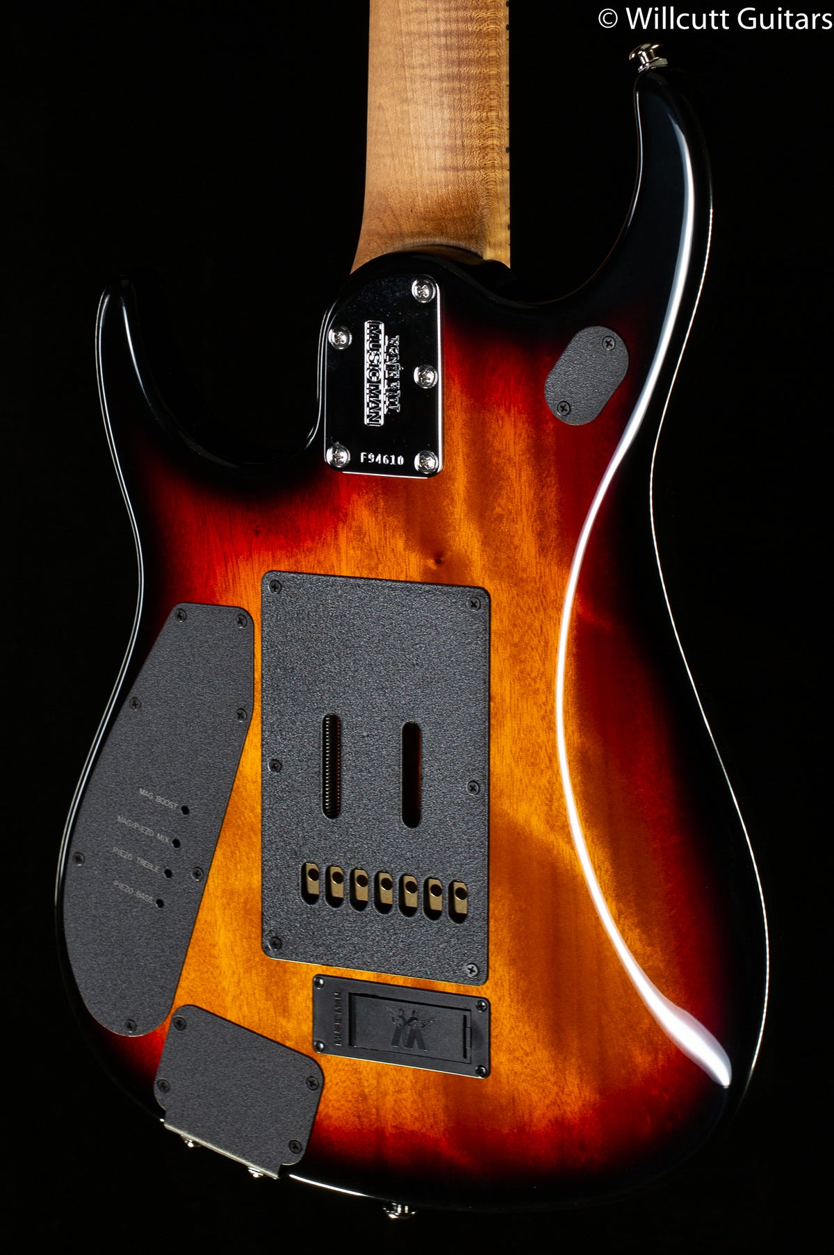 Ernie Ball Music Man JP15 7 string Tiger Eye Quilt Top (610)