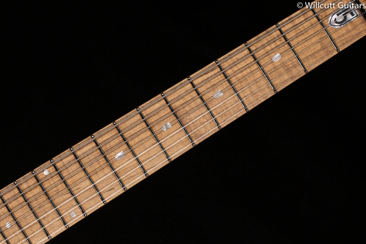 Ernie Ball Music Man JP15 7 string Tiger Eye Quilt Top (610)