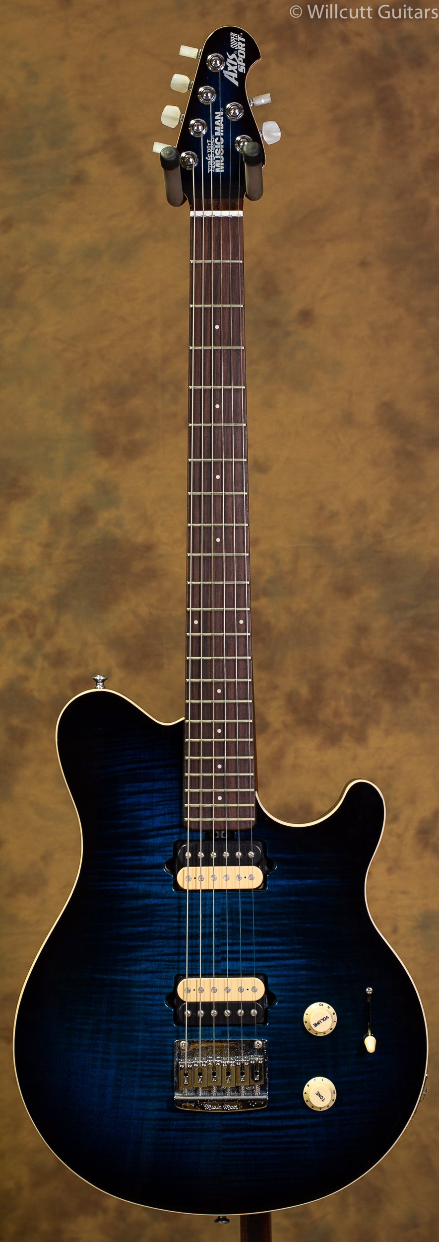 Ernie Ball Music Man Axis SS Pacific Blue Burst Hardtail USED