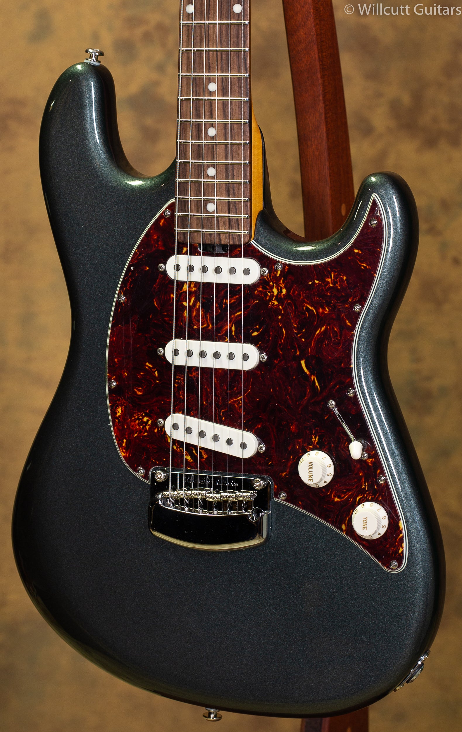 Ernie Ball Music Man Cutlass Charcoal Frost DEMO Willcutt Guitars ernie-ball-music-man-cutlass-charcoal-frost-demo-willcutt-guitars