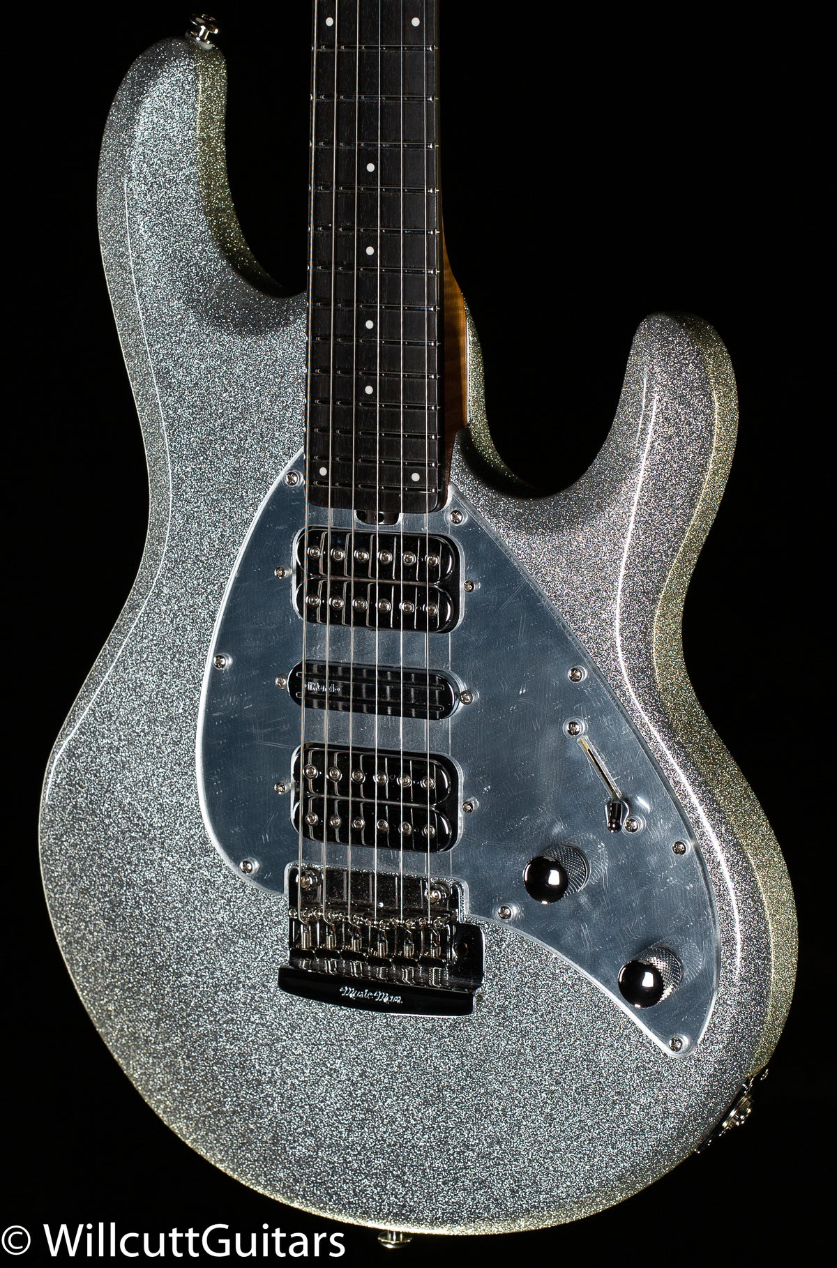 Ernie Ball Music Man BFR Silhouette HSH Trem Silver Sparkle
