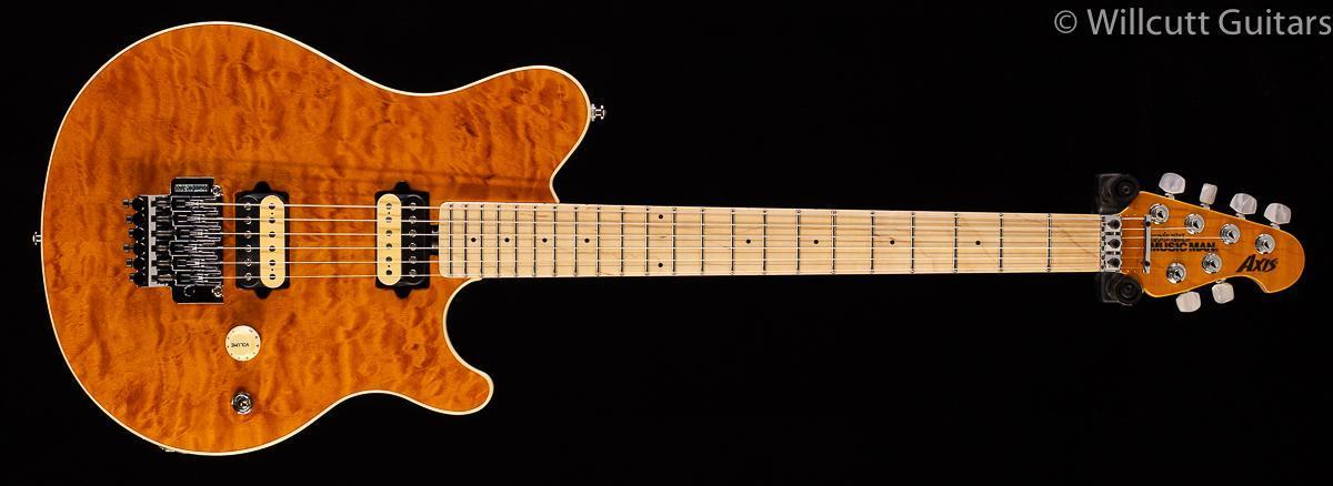 Ernie Ball Music Man Axis Trans Gold Quilt - Willcutt Guitars