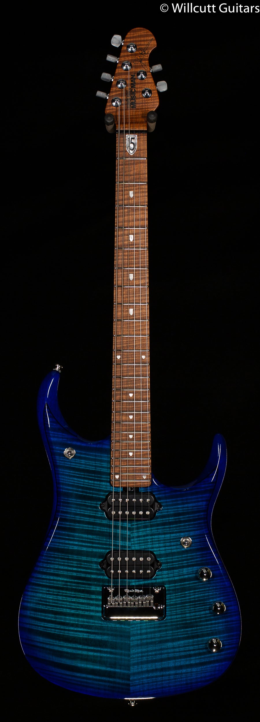 Ernie Ball Music Man JP15 Cerulean Paradise Flame