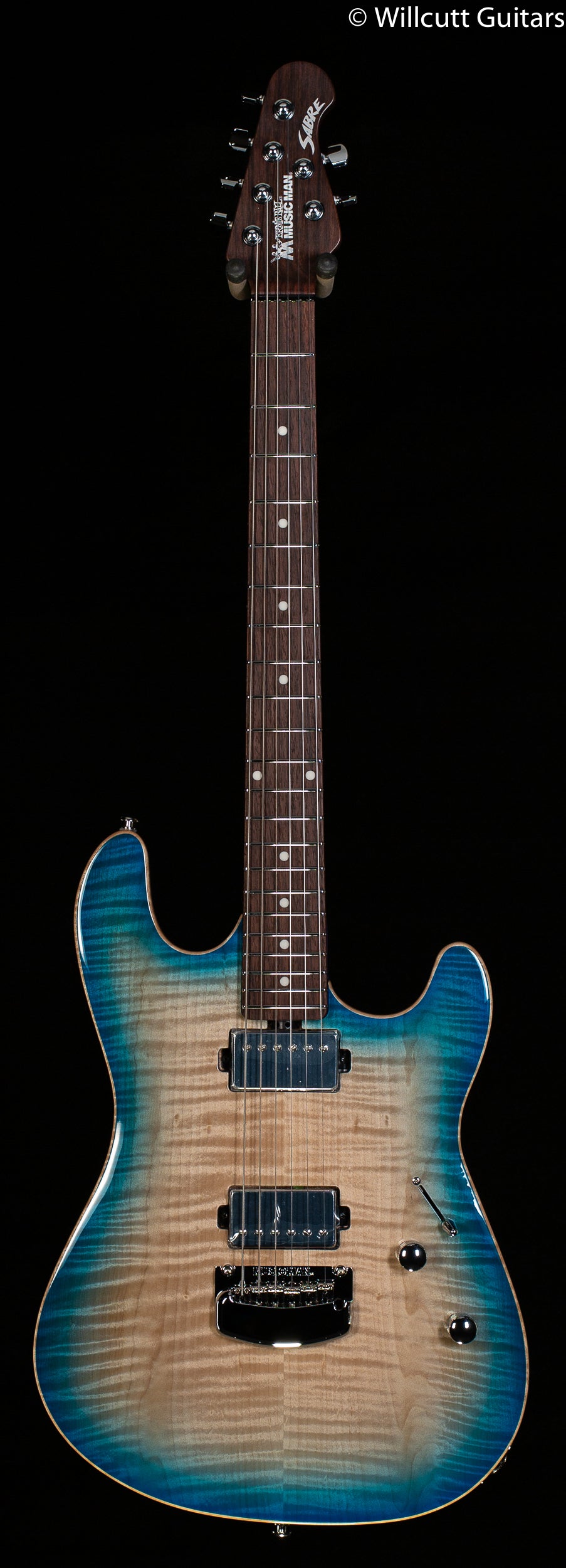 Ernie Ball Music Man BFR Sabre HH Trem Coral Blue Burst