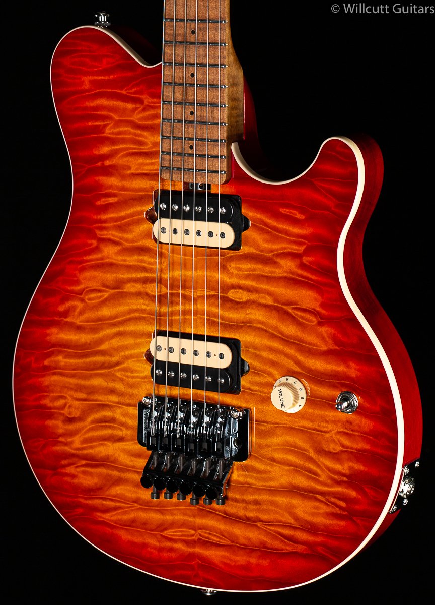 Ernie Ball Music Man Willcutt Limited Axis Lava Burst Quilt Floyd Rose