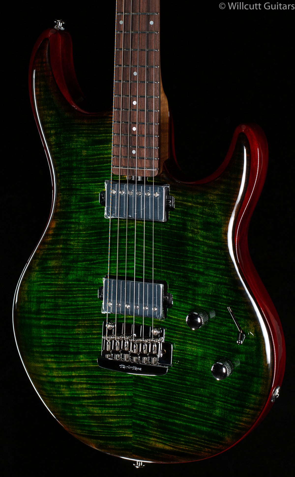 Ernie Ball Music Man Luke III HH Luscious Green Flame