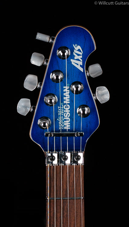 Ernie Ball Music Man Axis Balboa Blue Flame Matching Headstock