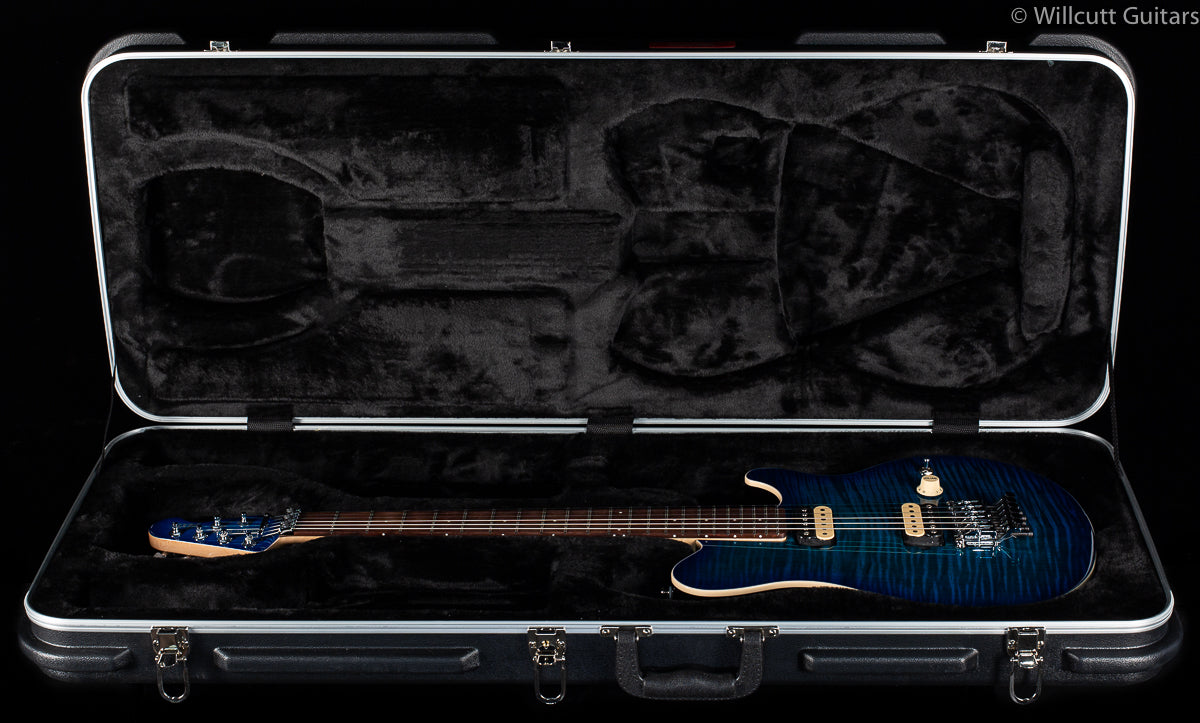 Ernie Ball Music Man Axis Balboa Blue Flame Matching Headstock