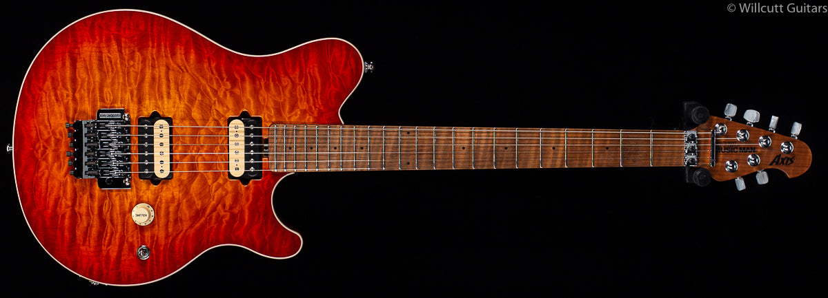 Ernie Ball Music Man Willcutt Limited Axis Lava Burst Quilt Floyd Rose