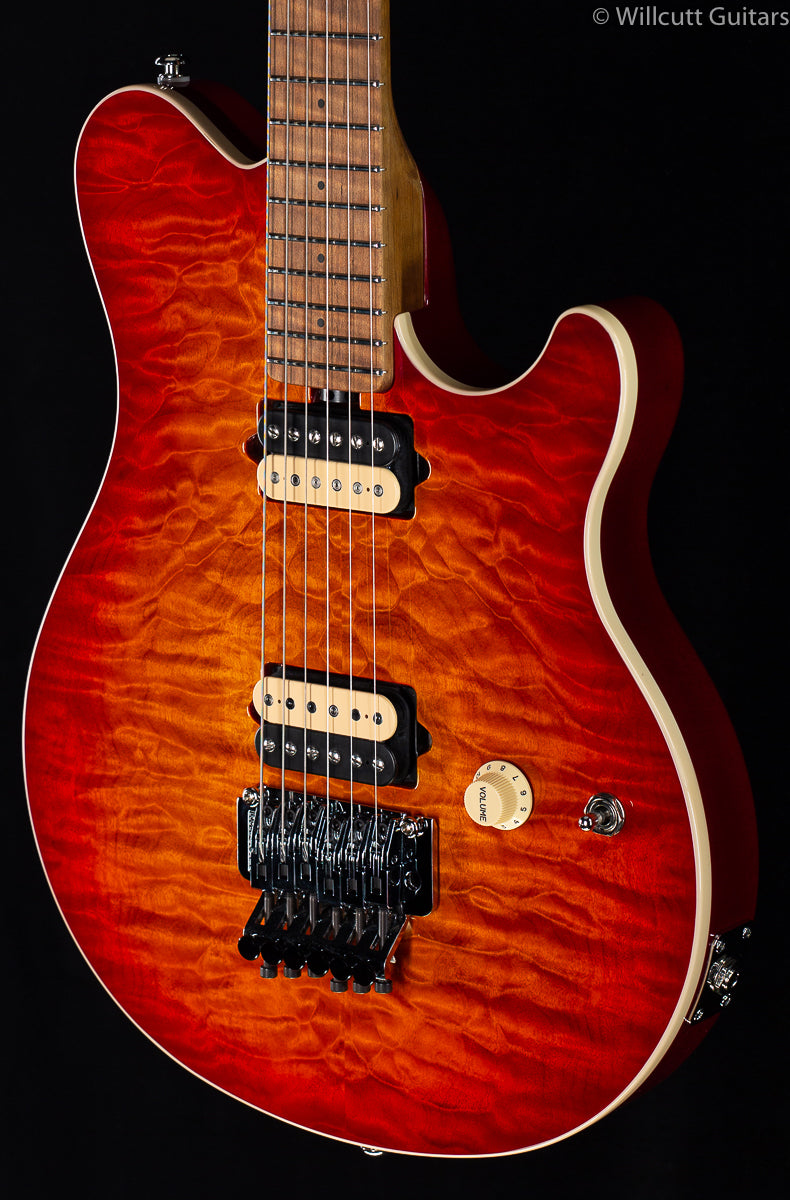 Ernie Ball Music Man Willcutt Limited Axis Lava Burst Quilt Floyd Rose