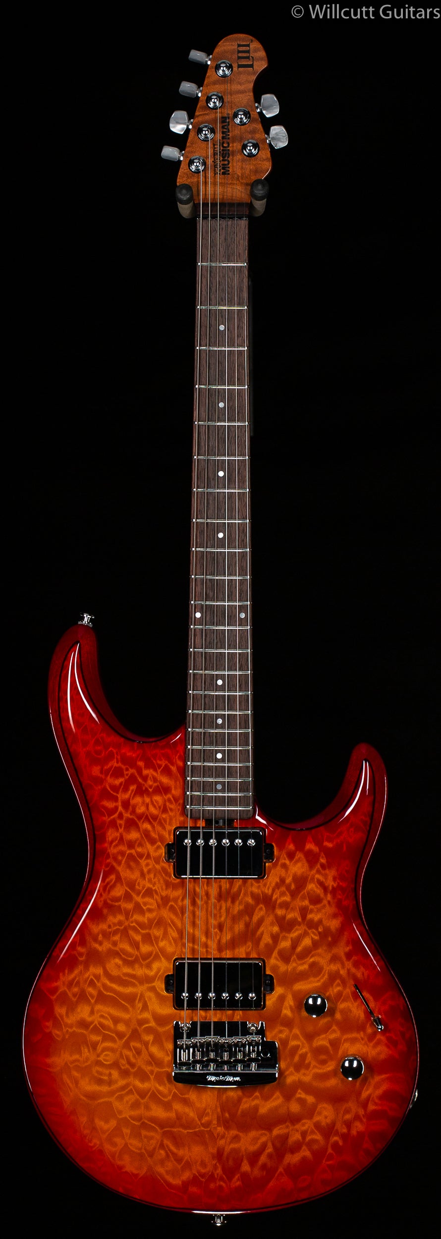 Ernie Ball Music Man Luke III HH Maple Top Cherry Burst Quilt