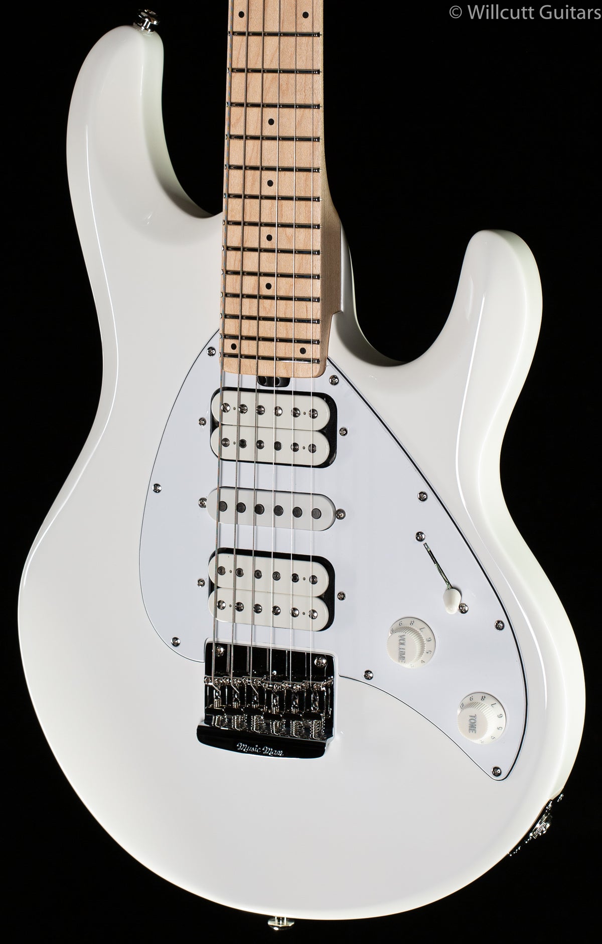 Ernie Ball Music Man Silhouette HSH Hardtail White