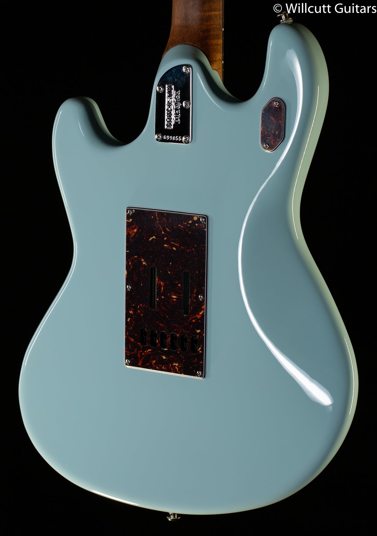 Ernie Ball Music Man Stingray Guitar HH Trem Powder Blue