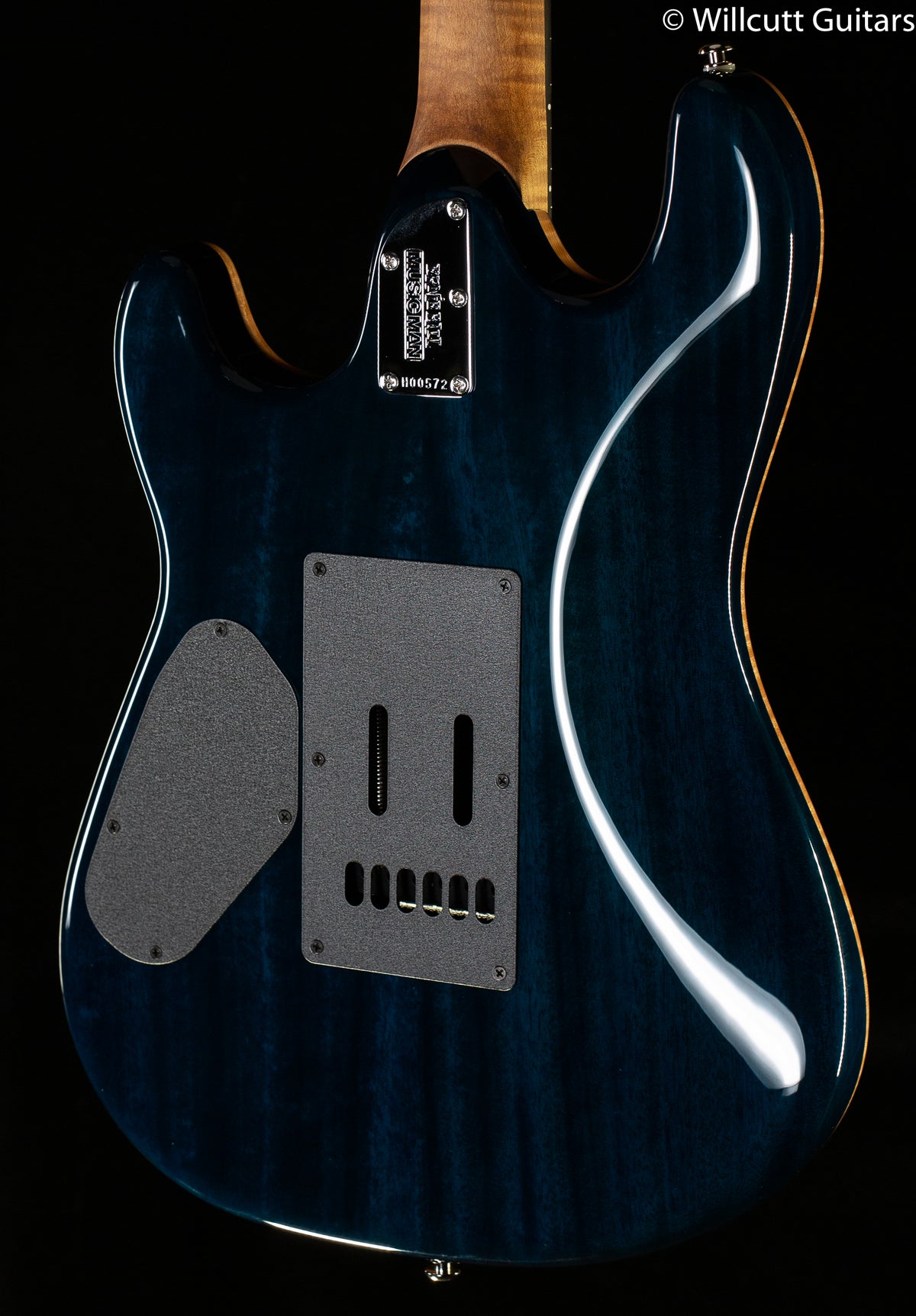 Ernie Ball Music Man Sabre Guitar HH Trem Deep Blue Burst