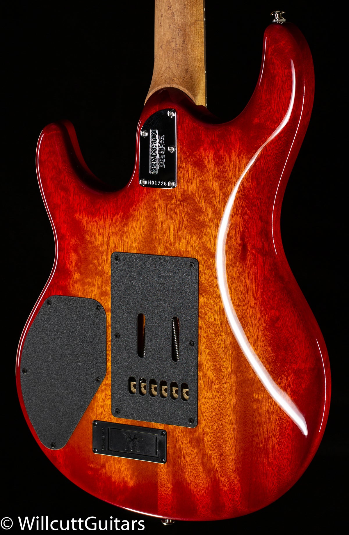 Ernie Ball Music Man Luke III HH Maple Top Cherry Burst Quilt