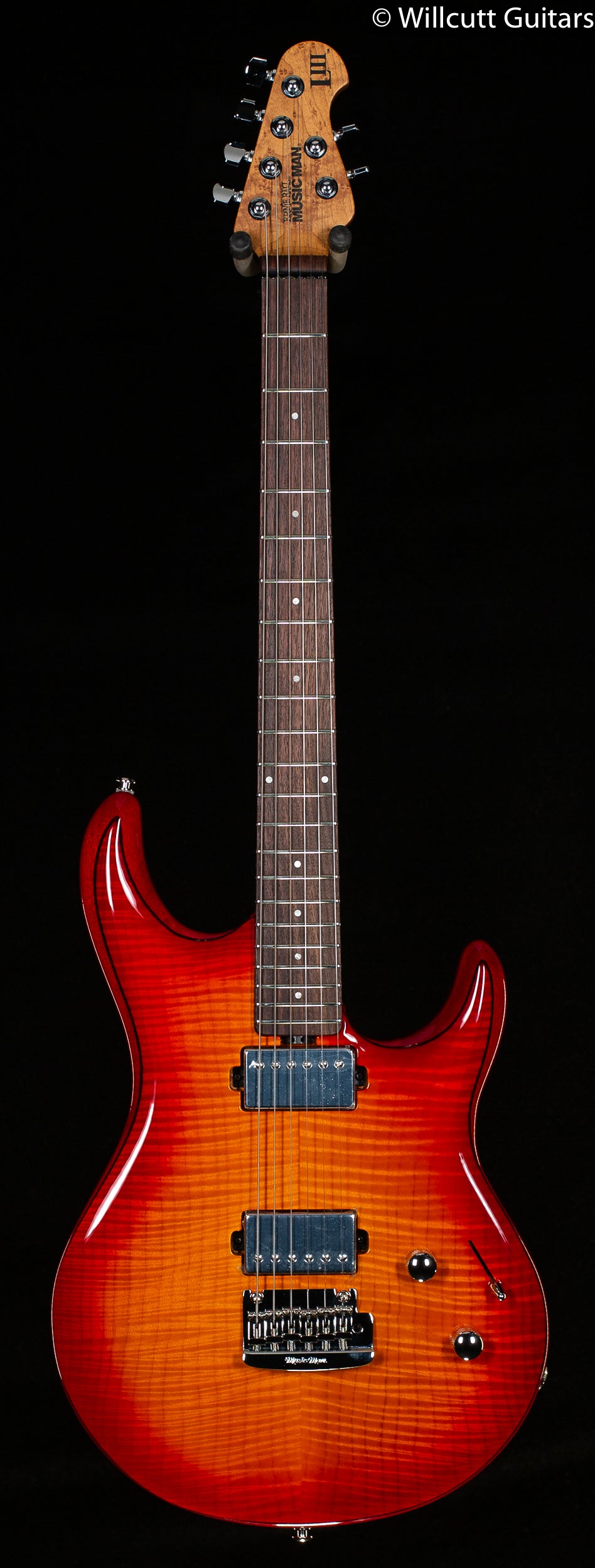 Ernie Ball Music Man Luke III HH Cherry Burst Flame - Willcutt Guitars