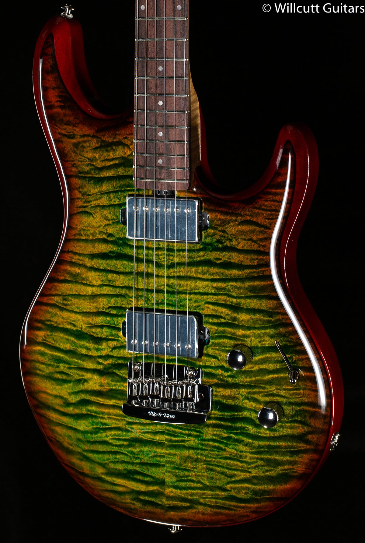 Ernie Ball Music Man Luke III HH Maple Top Lucious Luke Green