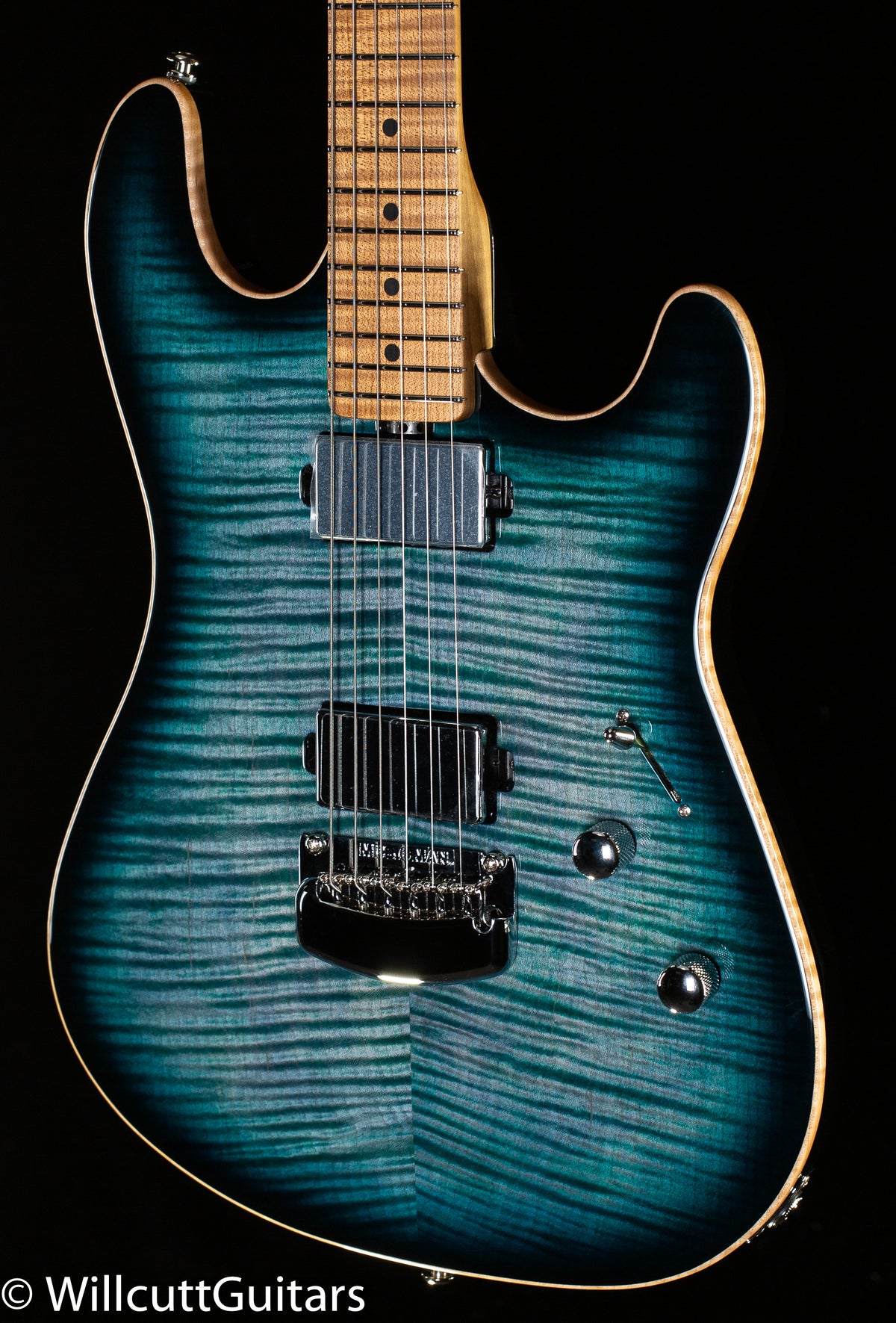 Ernie Ball Music Man Sabre HT Guitar HH Trem Yucatan Blue (253)