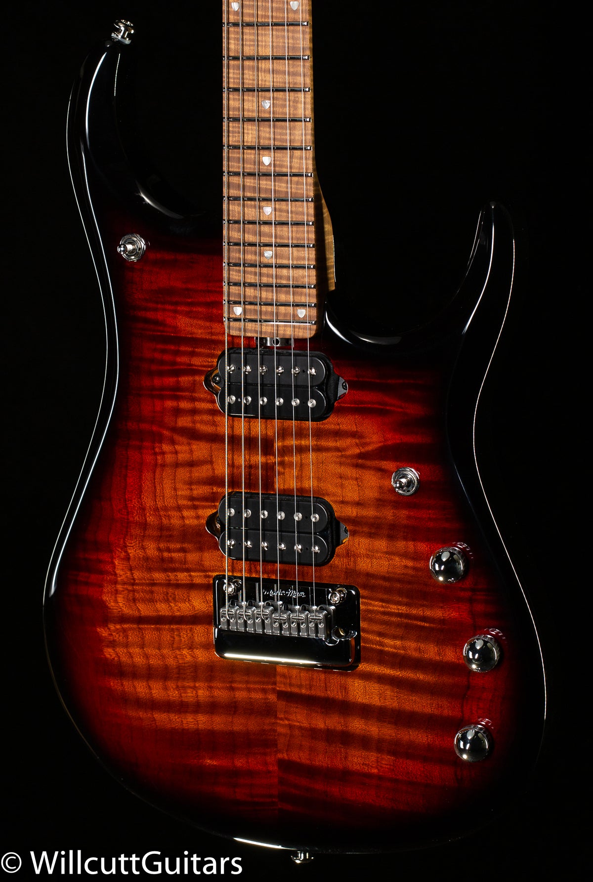 Ernie Ball Music Man JP15 Piezo Tiger Eye Flame Top (417)