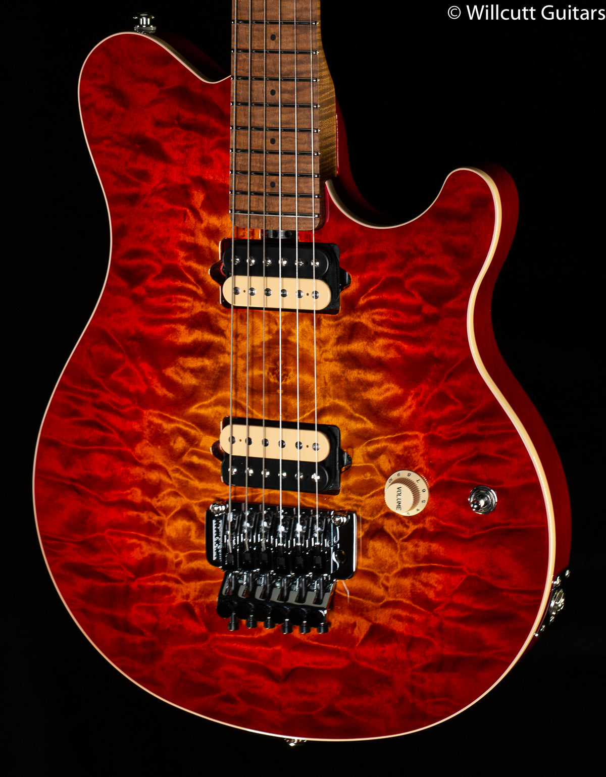 Ernie Ball Music Man Willcutt Limited Axis Lava Burst Quilt Floyd Rose (818)