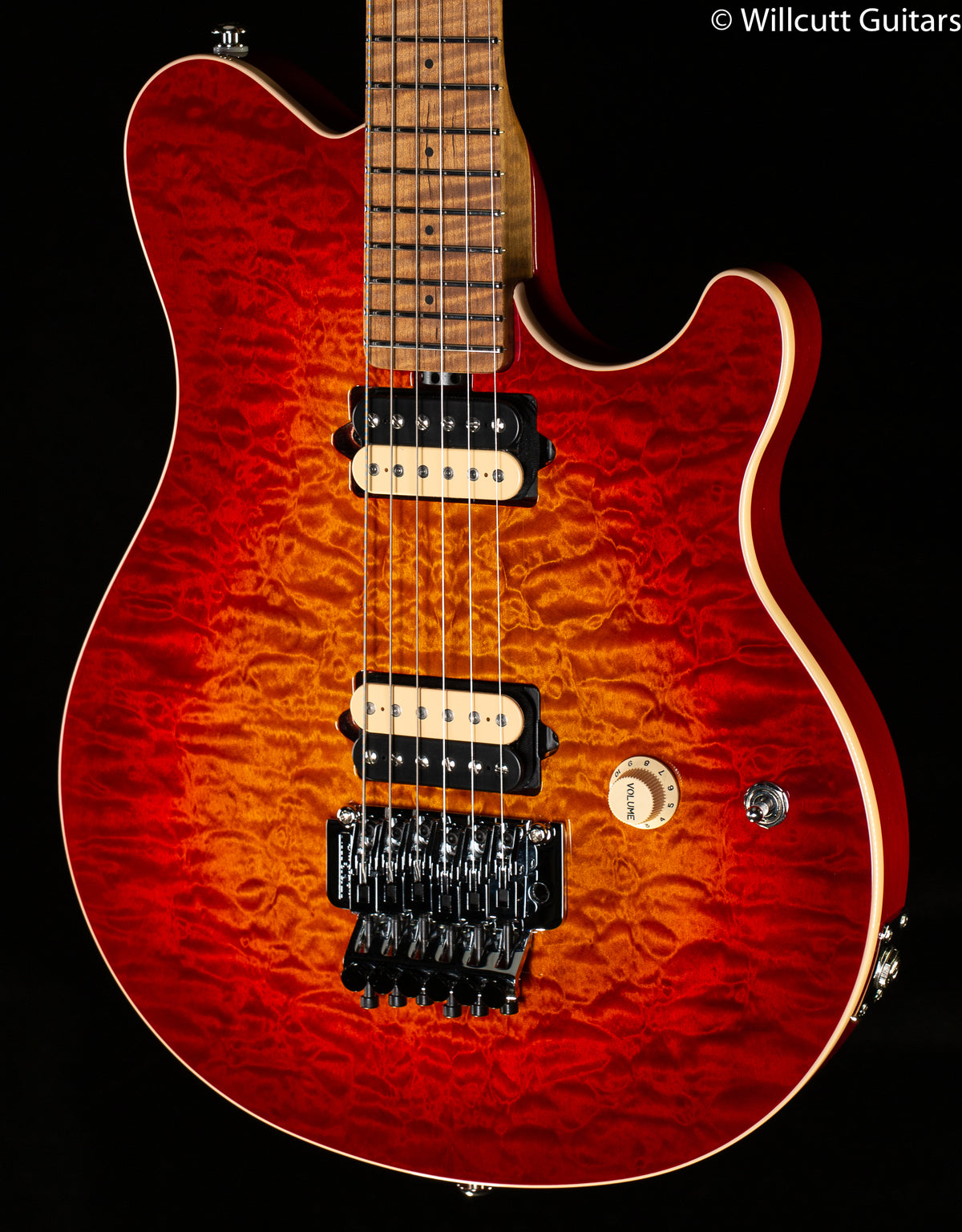 Ernie Ball Music Man Willcutt Limited Axis Lava Burst Quilt Floyd Rose