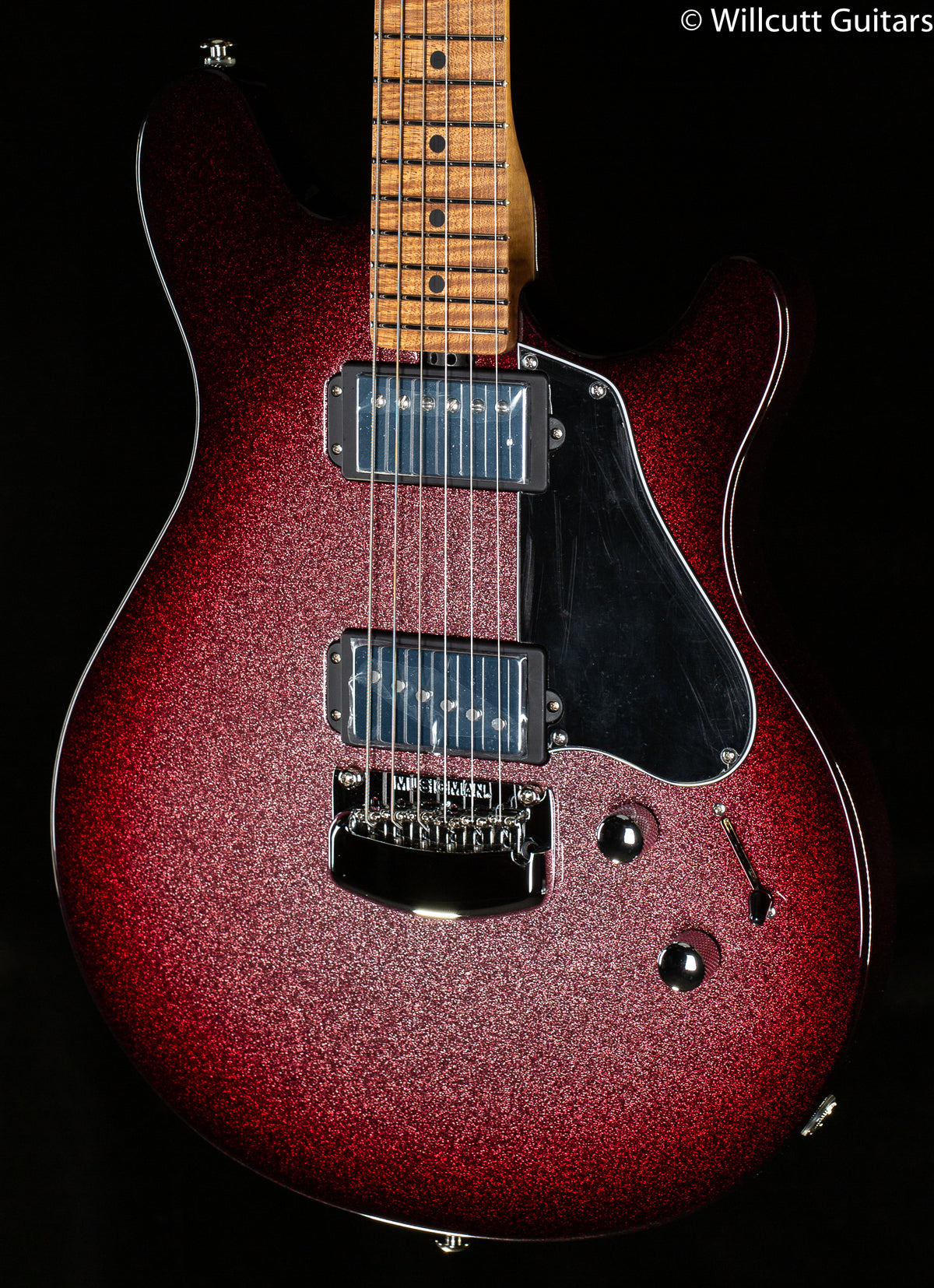 Ernie Ball Music Man Valentine Tremolo Maroon Burst Sparkle (014)