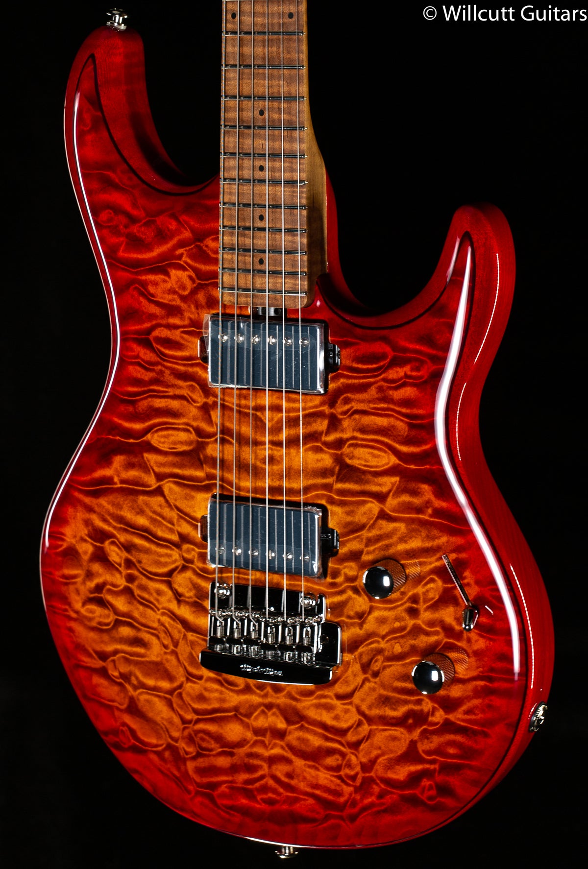 Ernie Ball Music Man Luke III HH Maple Top Lava Burst Quilt (019)
