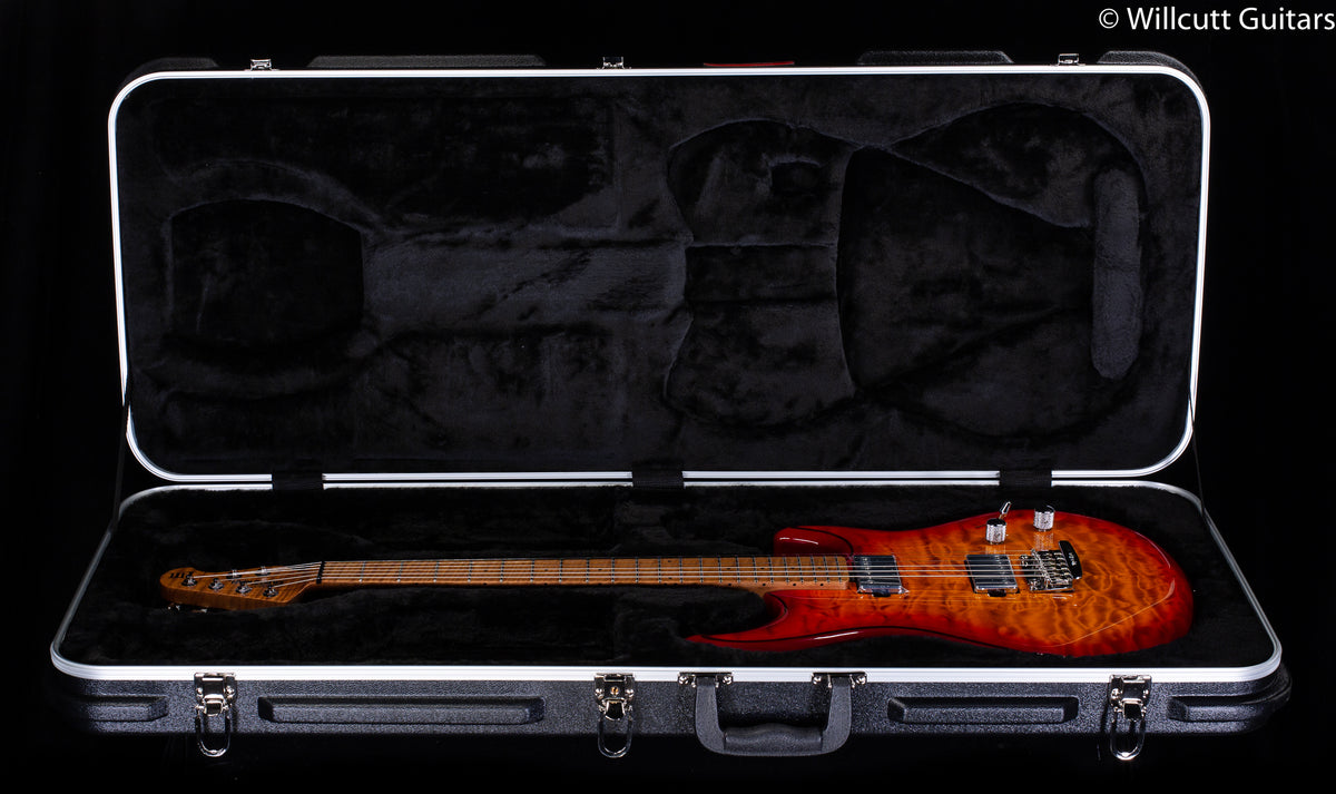 Ernie Ball Music Man Luke III HH Maple Top Lava Burst Quilt  (224)